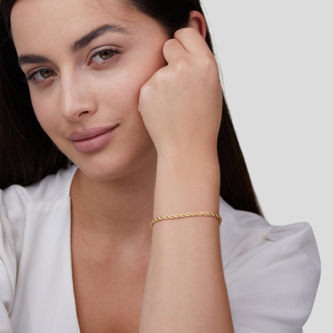 Anna - Twisted Gold Chain Bracelet