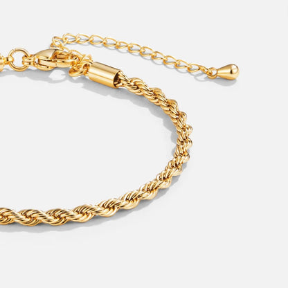 Anna - Twisted Gold Chain Bracelet