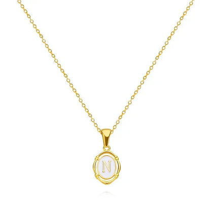Trinity - Vintage Gold Letter Necklace