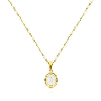 Trinity - Vintage Gold Letter Necklace