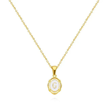 Trinity - Vintage Gold Letter Necklace