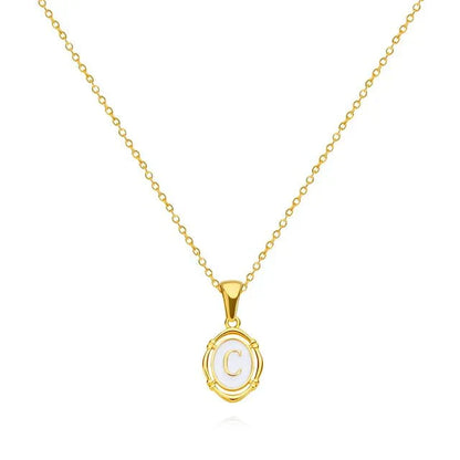 Trinity - Vintage Gold Letter Necklace