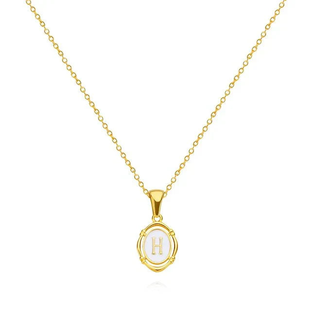 Trinity - Vintage Gold Letter Necklace