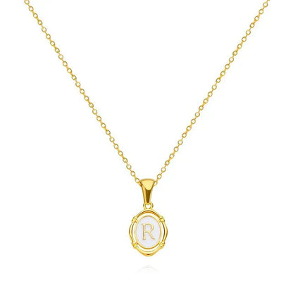 Trinity - Vintage Gold Letter Necklace
